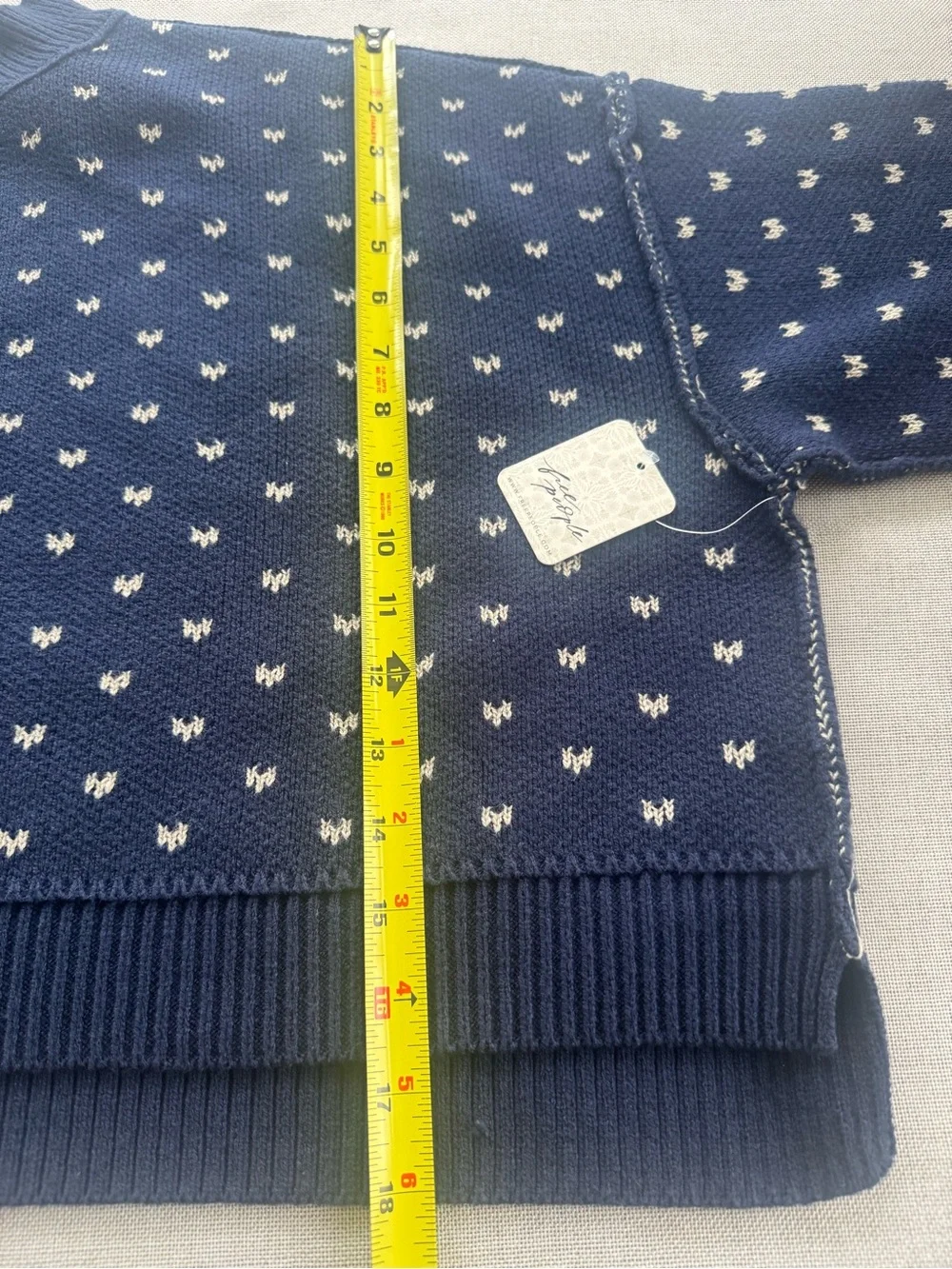 Free People cropped navy